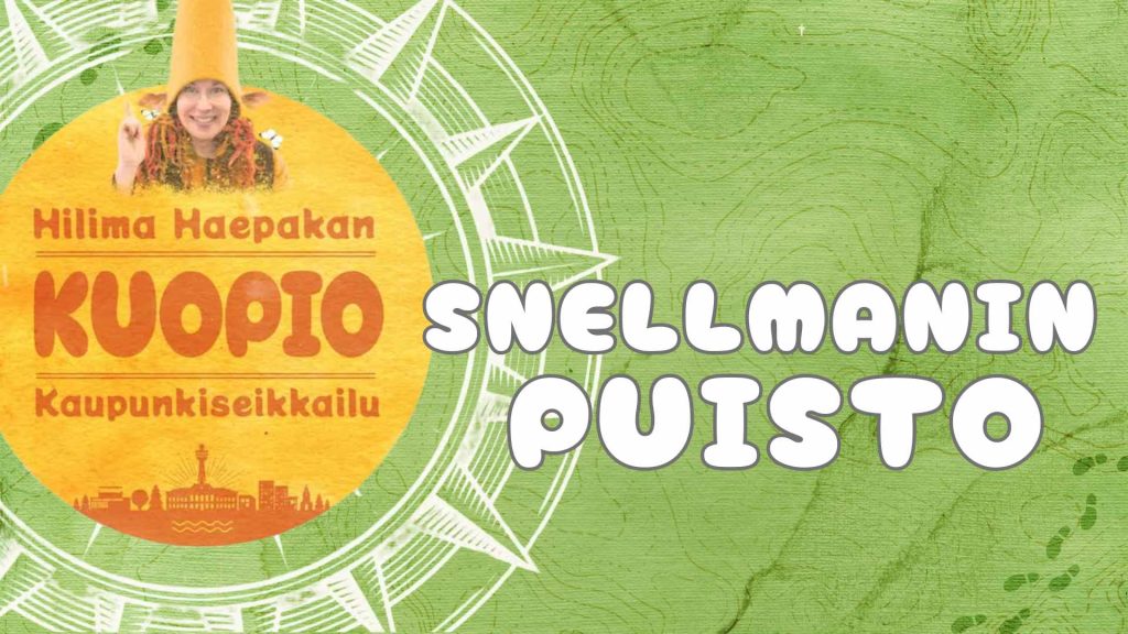 Hilima Haepakka kaupunkiseikkailun bannerikuva vihreällä taustalla, keltainen tonttuhattu